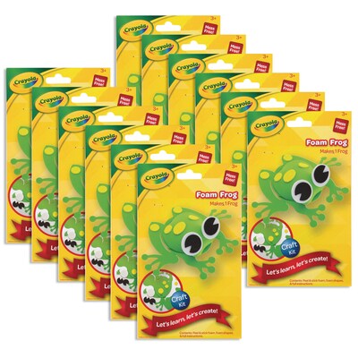 Crayola® Foam Frog Kit, 12 Kits (PACAC1000145CRA-12)