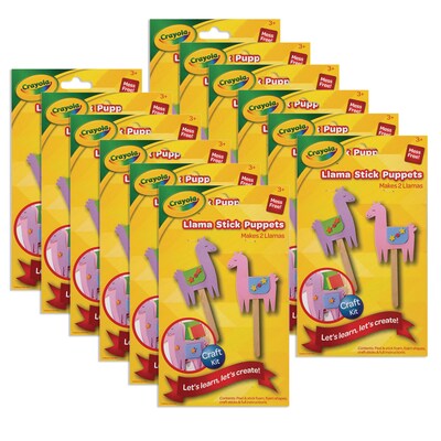 Crayola® Llama Stick Puppets Kit, 12 Kits (PACAC1000154CRA-12)
