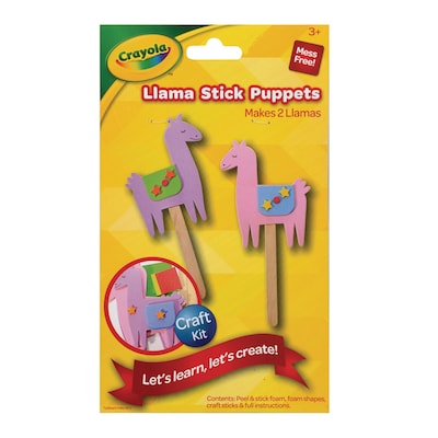 Crayola® Llama Stick Puppets Kit, 12 Kits (PACAC1000154CRA-12)