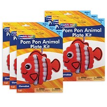 Creativity Street® Pom Pon Animal Plate Kit, Clownfish, 7.5 x 8 x 1, 6 Kits (PACAC5714-6)