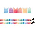 Teacher Created Resources Magnetic Borders/Trim, 1.5 x 24, Watercolor Pennants, 2/Pack (TCR77558-2