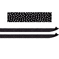 Teacher Created Resources Straight Magnetic Borders/Trim, 1.5 x 24, Black with White Painted Dots,