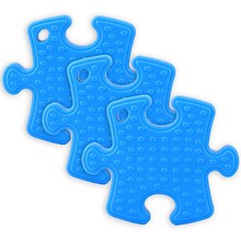 The Pencil Grip Puzzle Piece Teether, Blue, Pack of 3 (TPG433-3)