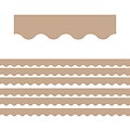 Teacher Created Resources Scalloped Borders/Trim, 2.19 x 35, Light Brown, 6/Pack (TCR7129-6)