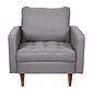 Flash Furniture Hudson Tufted Faux Linen Armchair, Slate Gray (ISPC100GY)