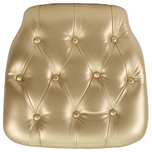 Flash Furniture Louise Tufted Vinyl Chiavari Chair Cushion, Gold, 20 Pack (20SZTUFTGOLD)