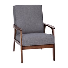 Flash Furniture Langston Faux Linen Arm Chair, Gray (ISIT673317GY)