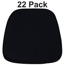 Flash Furniture Louise Fabric Chiavari Chair Cushion, Black, 22 Pack (22LELCBLACK)