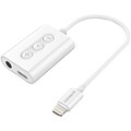 Naztech 3.5mm MFi Certified Audio + Charging Adapter with Lightning Cable, White (14596)