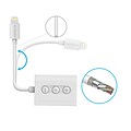 Naztech 3.5mm MFi Certified Audio + Charging Adapter with Lightning Cable, White (14596)
