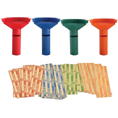 Nadex Coins 252 Coin Wrappers with Coin-Sorter Tubes, Assorted Colors (NCS8-1006-252)