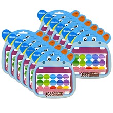 BAZIC Polka Dot Sticker, Assorted Colors, 1056 Per Roll, 12 Rolls (BAZ3867-12)