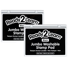 Ready2Learn™ Jumbo Washable Stamp Pad, Black Ink, Pack of 2 (CE-10030-2)