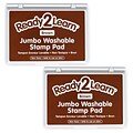 Ready2Learn Jumbo Washable Stamp Pad, Brown Ink, 2/Pack (CE-10032-2)