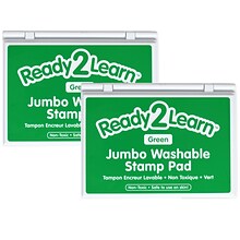 Ready2Learn™ Jumbo Washable Stamp Pad, Green Ink, Pack of 2 (CE-10033-2)