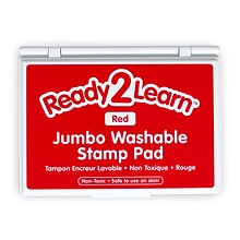 Ready2Learn™ Jumbo Washable Stamp Pad, Red Ink, Pack of 2 (CE-10037-2)