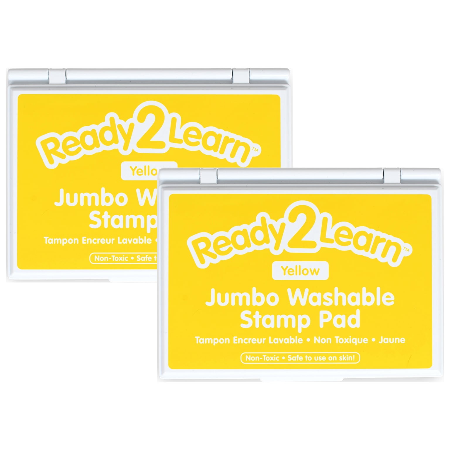 Ready2Learn™ Jumbo Washable Stamp Pad, Yellow Ink, Pack of 2 (CE-10039-2)