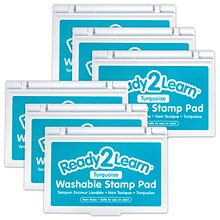 Ready2Learn™ Washable Stamp Pad, Turquoise Ink, Pack of 6 (CE-10048-6)