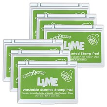 Ready2Learn™ Washable Stamp Pad, Lime Scented, Green Ink, Pack of 6 (CE-10078-6)