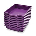 Gratnells Shallow F1 Tray, Plastic, 12.3 x 16.8 x 3, Plum Purple, 8/Bundle (GTSF0105P8)