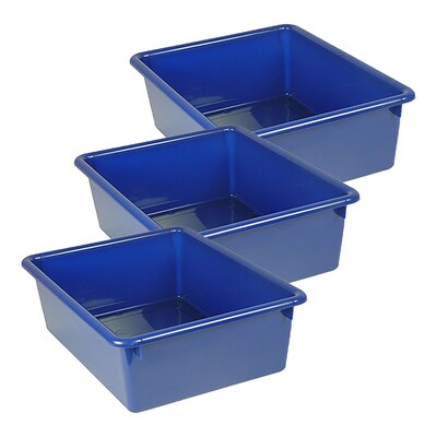 Romanoff Stowaway Tray, Plastic, 16 x 13.5 x 5.5, Blue, 3/Bundle (ROM13104-3)