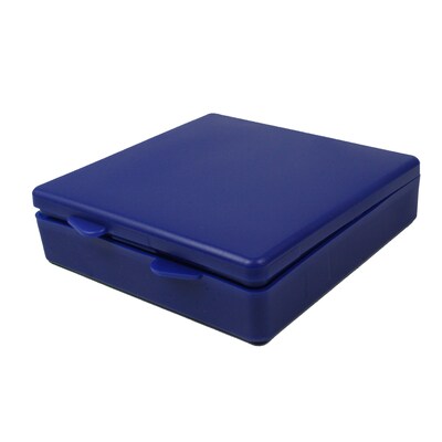 Romanoff  Micro Box, Plastic, 4" x 4" x 1", Blue, 6/Bundle (ROM60404-6)