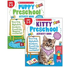 Scholastic Teacher Resources Puppy & Kitty Activity Book, 2/Set