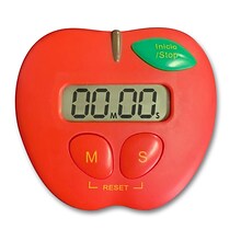 The Pencil Grip Apple 99-Minute Digital Timer, Red (TPG495)