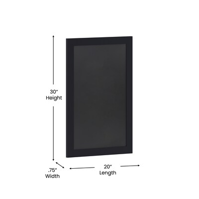 Flash Furniture Canterbury Wall Mount Magnetic Chalkboard Sign, Black, 20" x 30" (HGWAGDI452315)