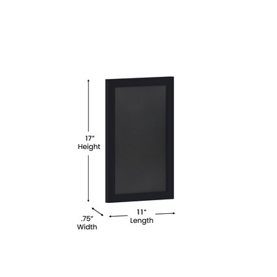 Flash Furniture Canterbury Wall Mount Magnetic Chalkboard Sign, Black, 11" x 17" (HGWAGDIS862315)