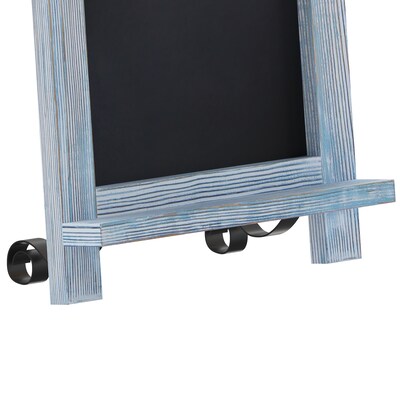 Flash Furniture Canterbury Tabletop Magnetic Chalkboard Sign, Rustic Blue, 9.5" x 14" (HFKHDGDIS912315)