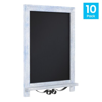 Flash Furniture Canterbury Wood Tabletop Magnetic Chalkboards, Rustic Blue, 12 x 17 (10HFKHDIS4223