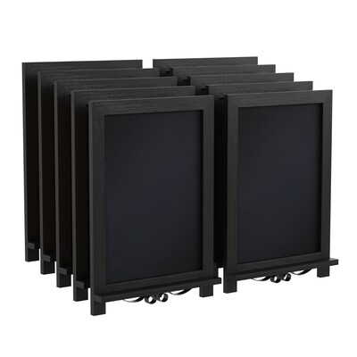 Flash Furniture Canterbury Wood Tabletop Magnetic Chalkboards, Black, 12 x 17 (10HFKHDIS722315)