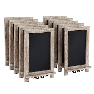 Flash Furniture Canterbury Wood Tabletop Magnetic Chalkboards, Weathered, 9.5 x 14 (10HFKHDI322315