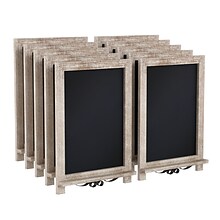 Flash Furniture Canterbury Wood Tabletop Magnetic Chalkboards, Weathered, 12 x 17 (10HFKHDI822315)
