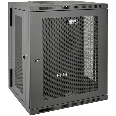 Tripp Lite SmartRack 15U Low-Profile Switch-Depth Wall-Mount Rack Enclosure Cabinet, Black (SRW15US)