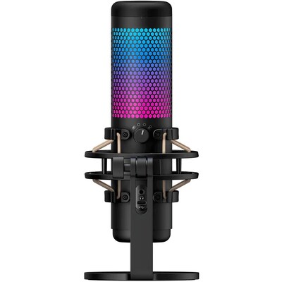HP HyperX QuadCast S Wired Condenser Microphone, Black, Gray (4P5P7AA)