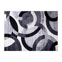 Flash Furniture Harken Collection Olefin/Jute 108 x 72 Rectangular Machine Made Rug, Black/Gray (Y