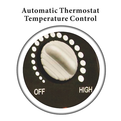 Optimus 1,320-Watt Portable Fan-Forced Radiant Heater with Thermostat, Black (H-2218BK)