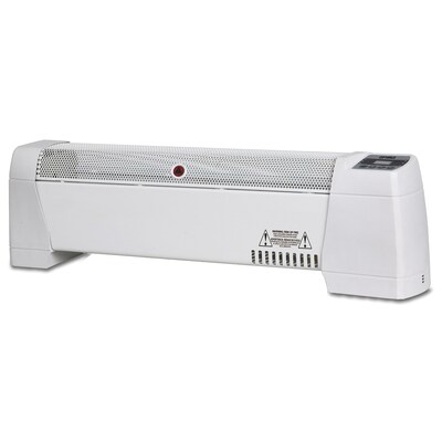 Optimus 750-Watt/1,500-Watt Baseboard Convection Heater with Digital Display and Thermostat, 30-In., White (H-3603)