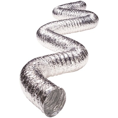 Deflecto Silver Supurr-Flex 5-Ply Aluminum Flex Duct, 4 x 25 (F0425)