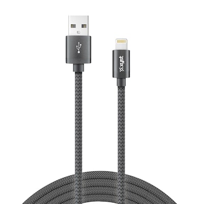 XYST Charge and Sync 10 USB to Lightning Braided Cable, Black (XYS-L10204B)