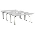 Flash Furniture Elon Folding Tables, 72 x 18, Granite White (4DADYCZ180GW)