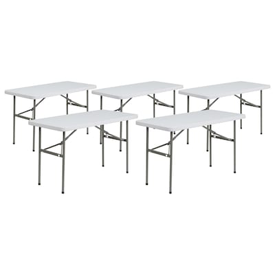 Flash Furniture Elon Folding Tables, 48.25 x 24, Granite White (5DADYCZ1222)