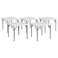 Flash Furniture Elon Folding Tables, 34.25 x 34.25, Granite White  (5DADYCZ86)