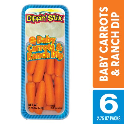Dippin Stix  Carrots and Ranch Snack Kit, 2.75, 6/Box (307-00369)