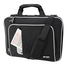 Vangoddy Nylon Messenger Shoulder Bag for 14 Laptop, Black (NBKLEA463)
