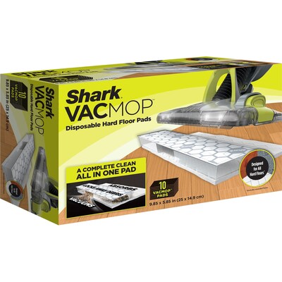 Shark VACMOP Hard Floor Disposable Pads, White (VMP10)