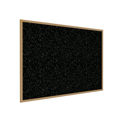 Ghent 4 H x 10 W Recycled Bulletin Board with Oak Finish Frame, Confetti (WTR410-CF)