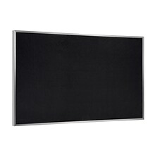 Ghent 3 H x 5 W Recycled Bulletin Board with Aluminum Frame, Black (ATR35-BK)